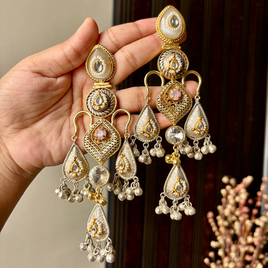 Ivory Abhilasha Premium Brass Chandbali