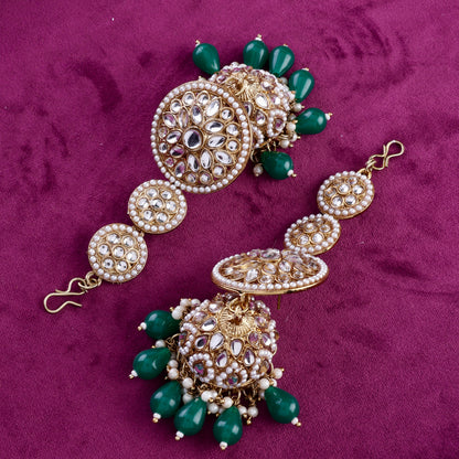 Green Rukhsar Statement Jhumka