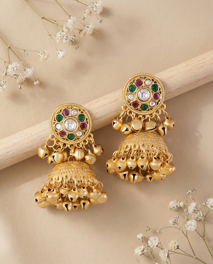 Ehan Premium Kashmiri Brass Lookalike Jhumka Earring