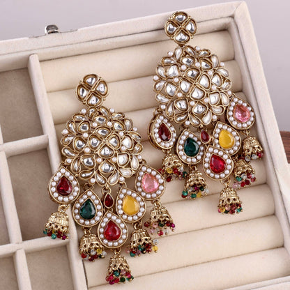 Multi Dharna Designer Earring
