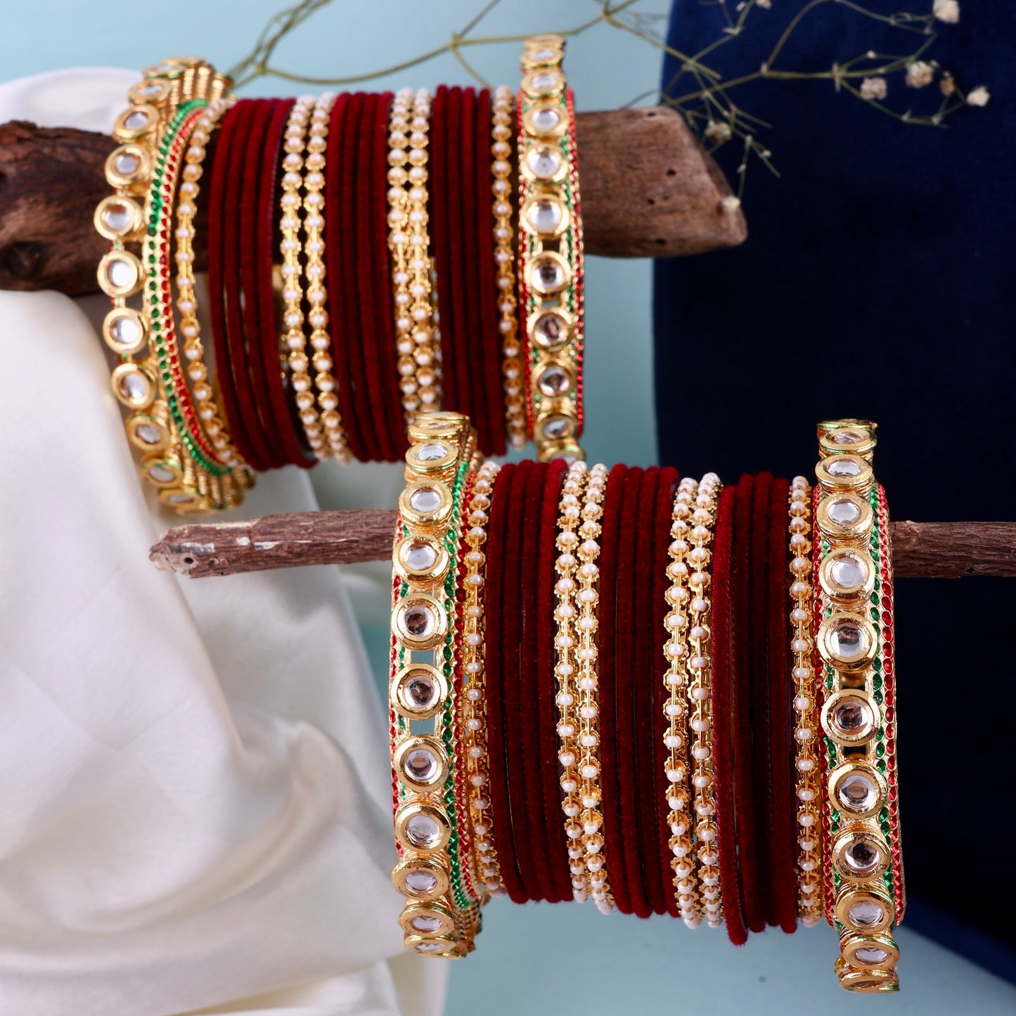 Seeta Rajwada Bangle Set - Both Hand