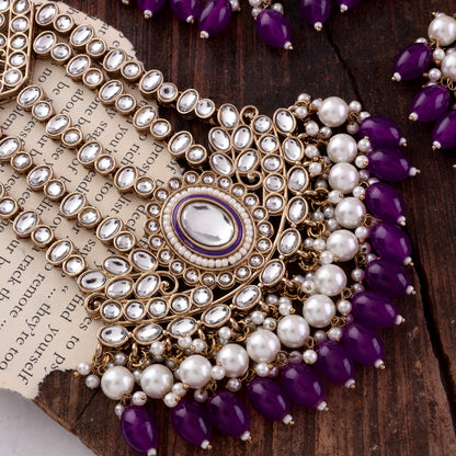 Purple Gurkeerat Passa / Side Jhumar