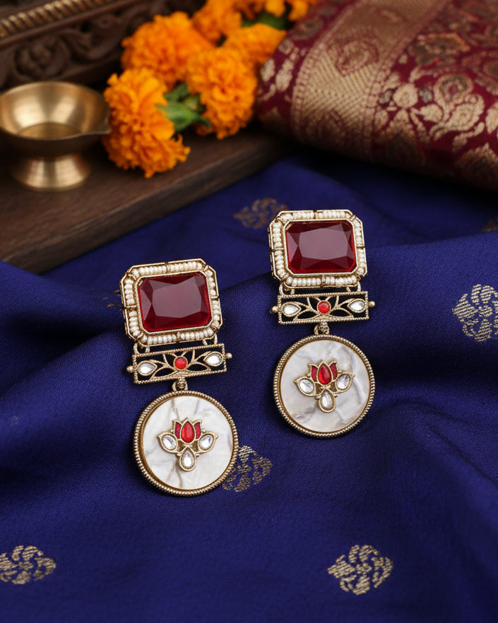 Ruby Eva Designer Earring