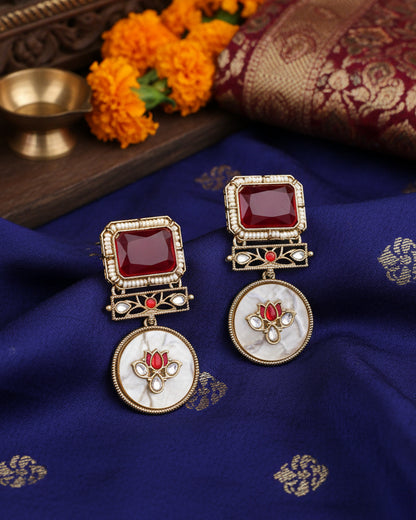 Ruby Eva Designer Earring