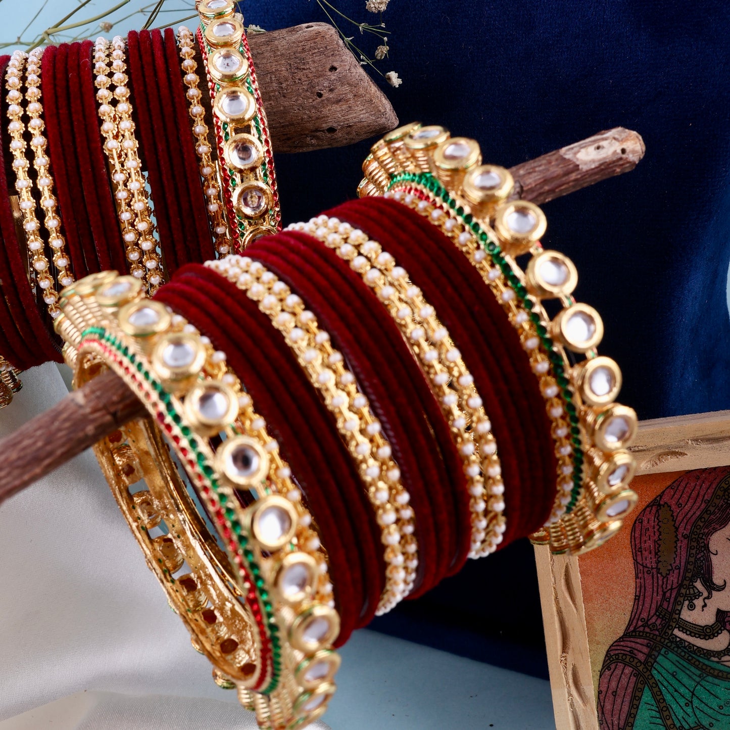 Seeta Rajwada Bangle Set - Both Hand