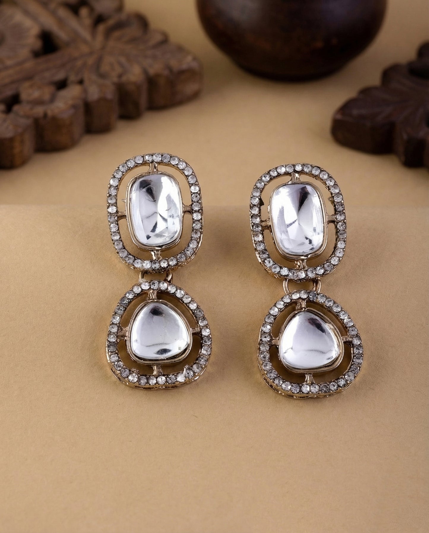 Ruva Polki Dupe Stud