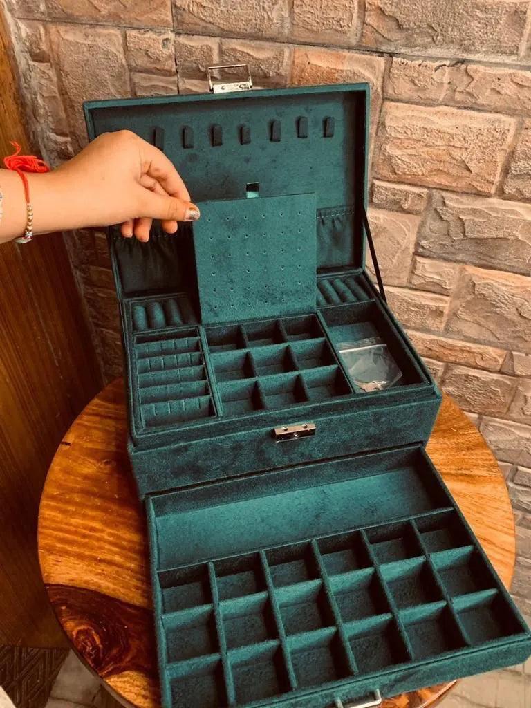 Must Have 3-Layer Jewelry Organizer Box Earrings Rings Vanity Box