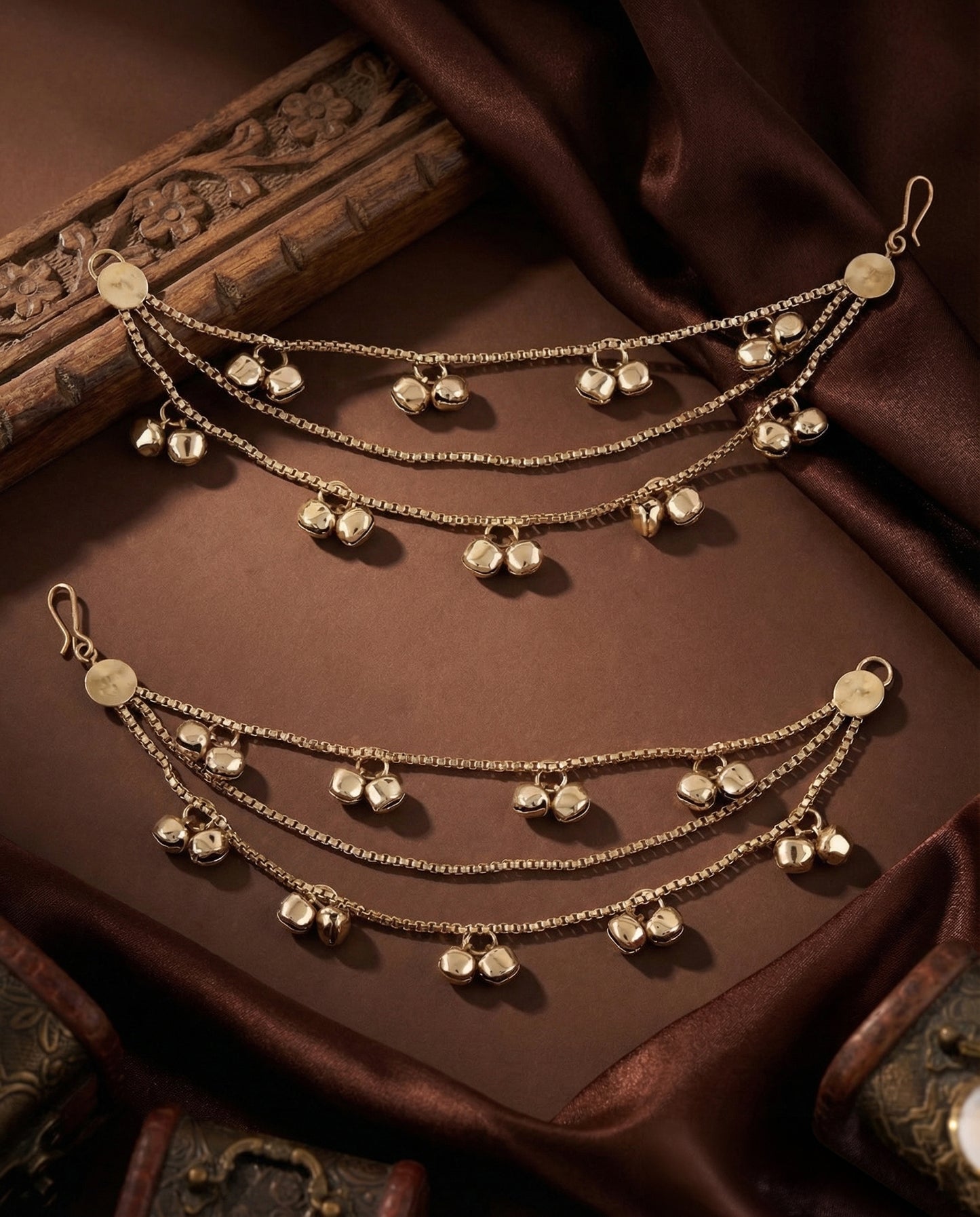 Asmita Ghunghroo Kaan Chain Pair