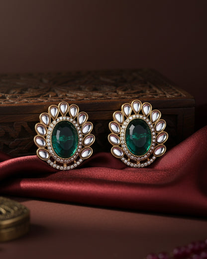 Sage Green Rupali Premium Stud Earring
