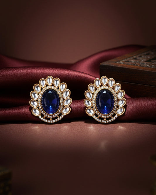 Blue Rupali Premium Stud Earring