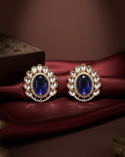 Blue Rupali Premium Stud Earring