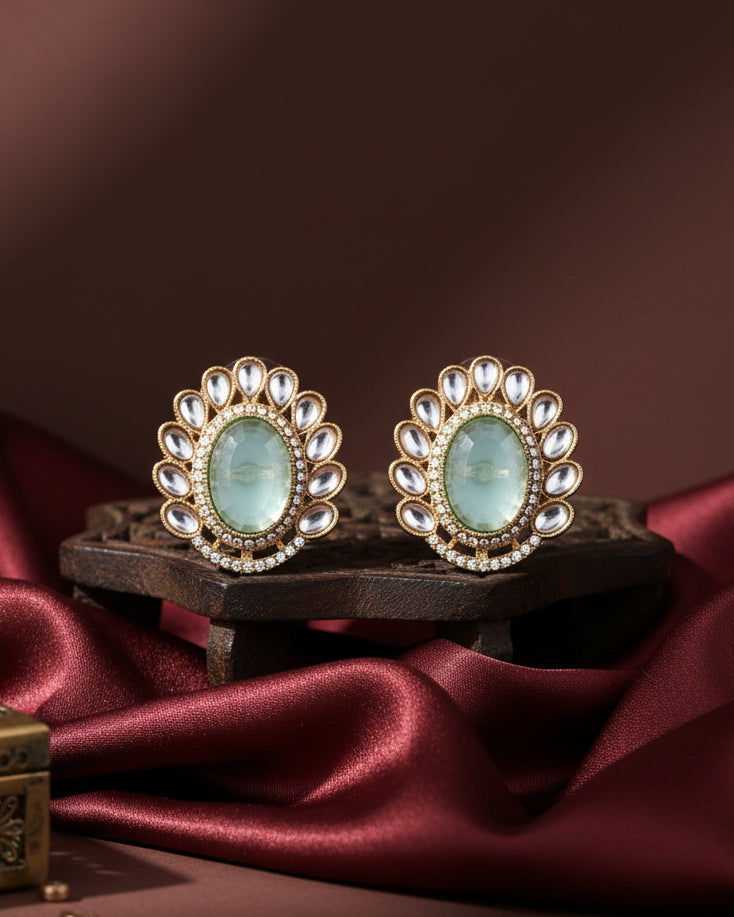 Turquoise Rupali Premium Stud Earring