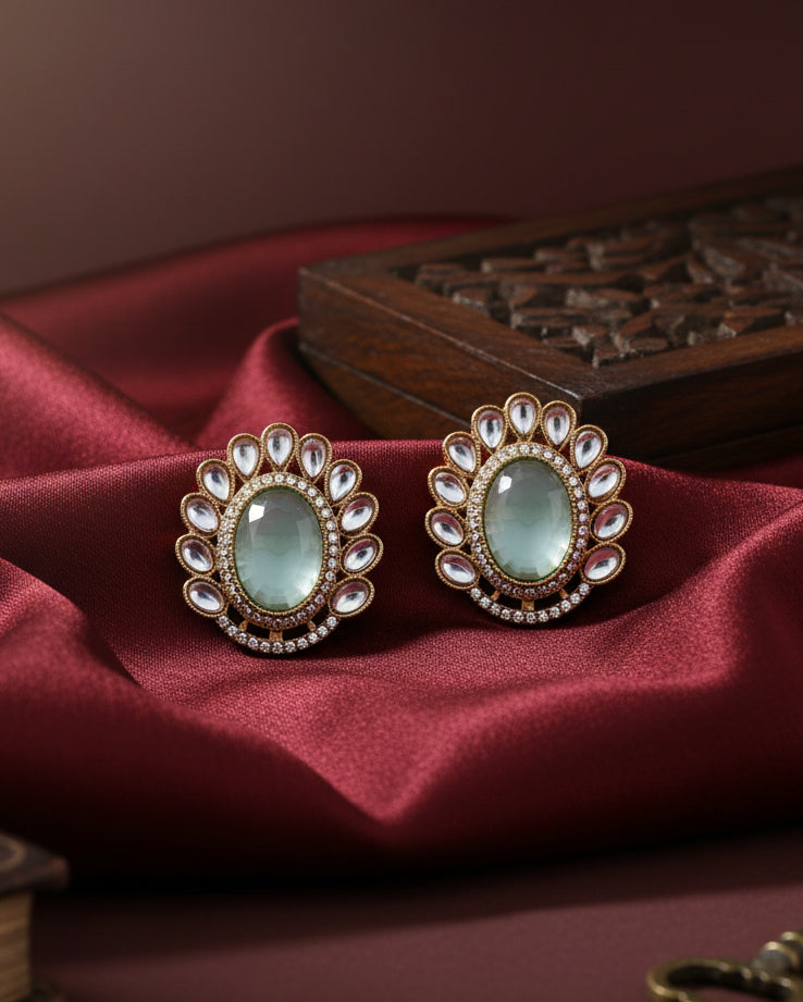 Turquoise Rupali Premium Stud Earring