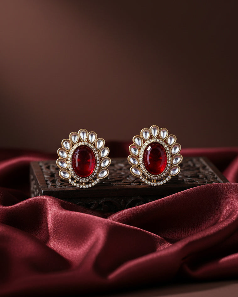 Ruby Rupali Premium Stud Earring
