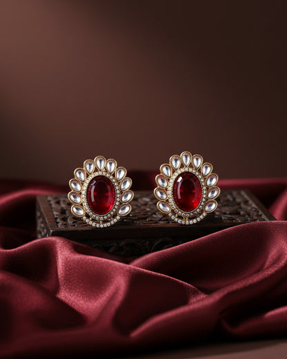 Ruby Rupali Premium Stud Earring