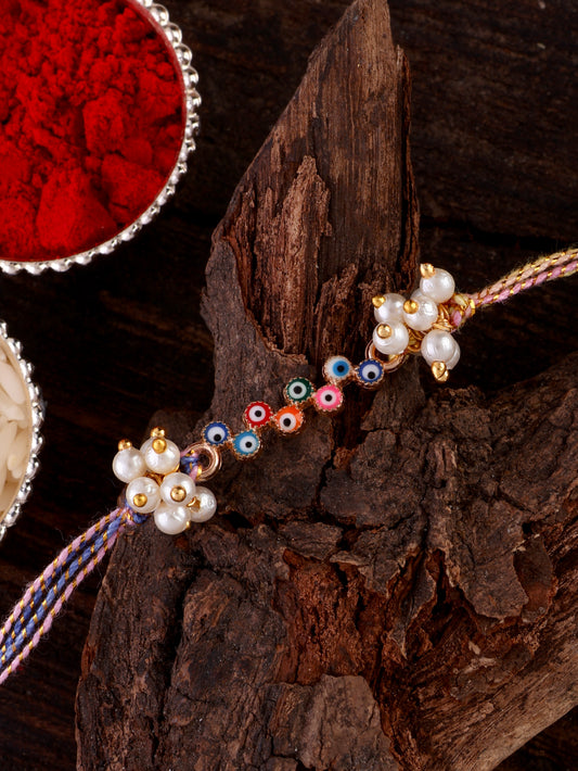 Niva Evil Eye Rakhi with Tilak Set and Card