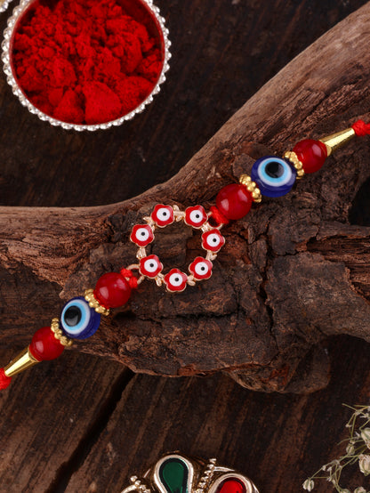 Tapas-Chakra Rakhi Pack of 2 with Tilak Set and Card