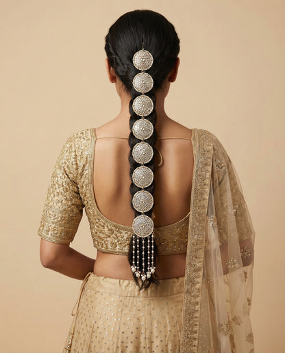 Pearl Abhira Head Chain Bridal Jewellery