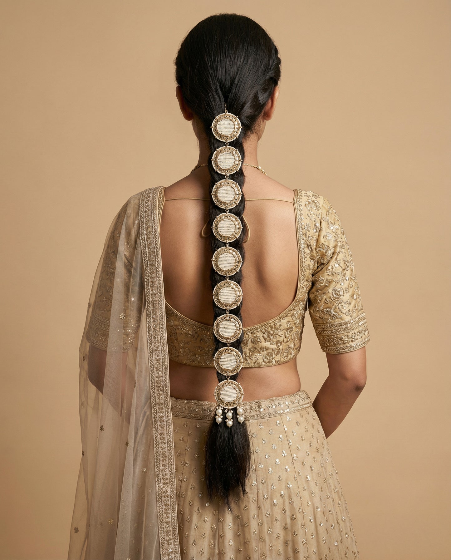 Pearl Evara Head Chain Bridal Jewellery