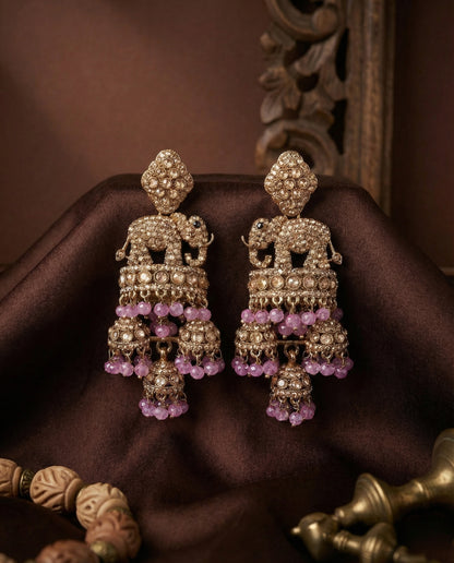 Lilac Alveena Premium Designer Statement Earring