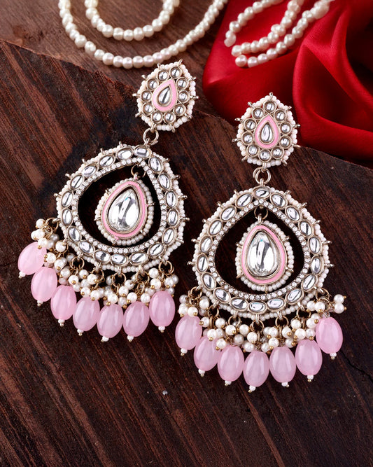 Blush Nirman Zircone Chandbali