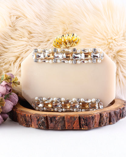 Darya Emblished Resin Clutch