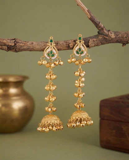 Darv Premium Kashmiri Brass Lookalike Ghungroo Earring