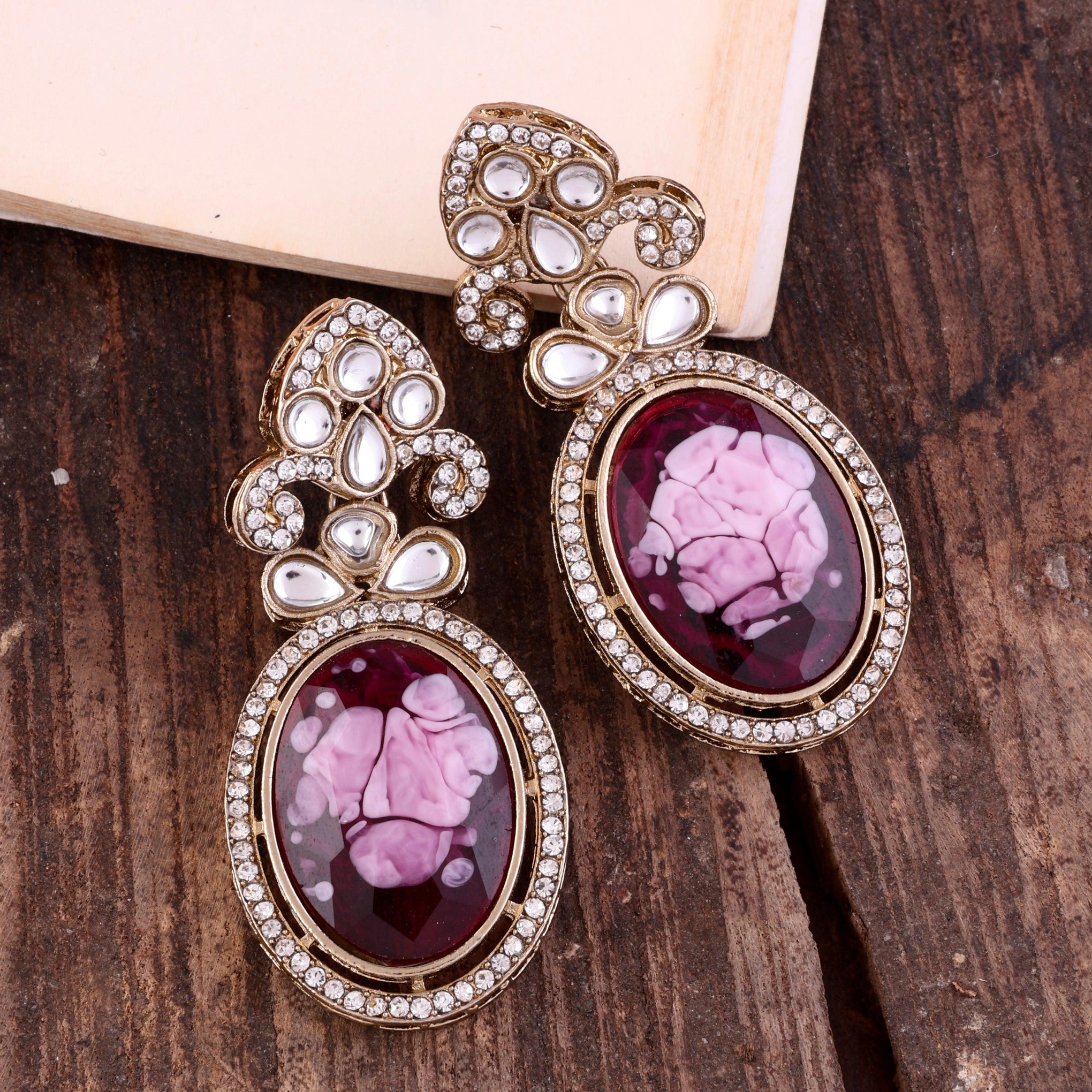 Wine Juliet Zircon Earring