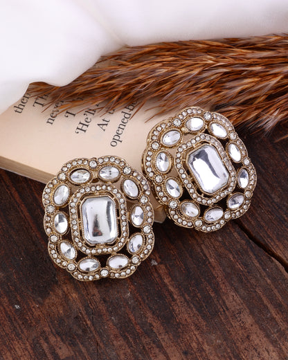 Silver Gunveen Premium Stud Earrings