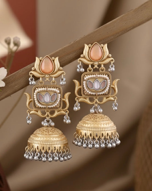 Blush Lavanya Designer Jhumki Earring Brass Lookalike