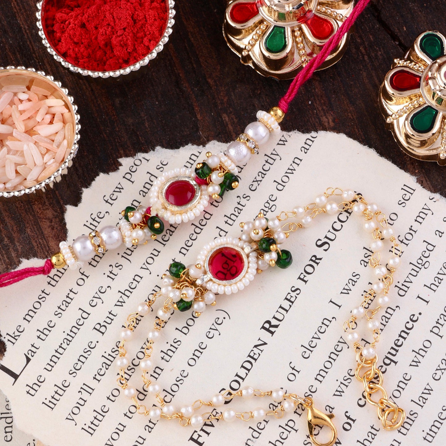 Pihu Bhaiya Bhabhi Rakhi with Tilak Set and Card