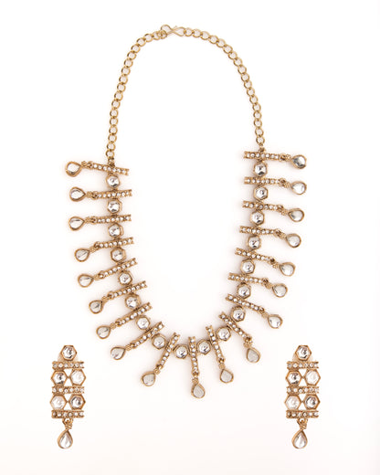 Adhira Indo Western Necklace With Earrings