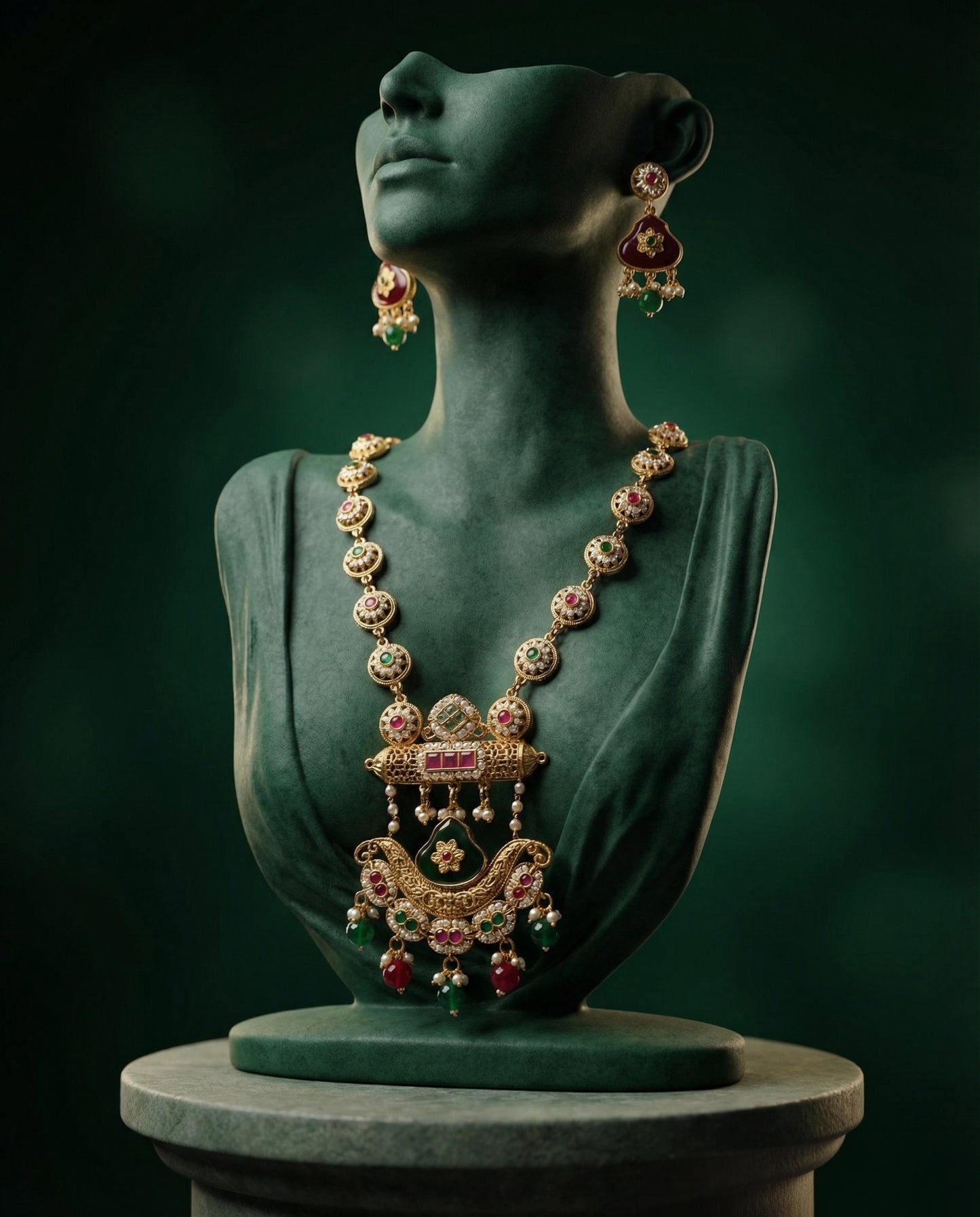 Bhramita Rajwada Necklace Set with Earring