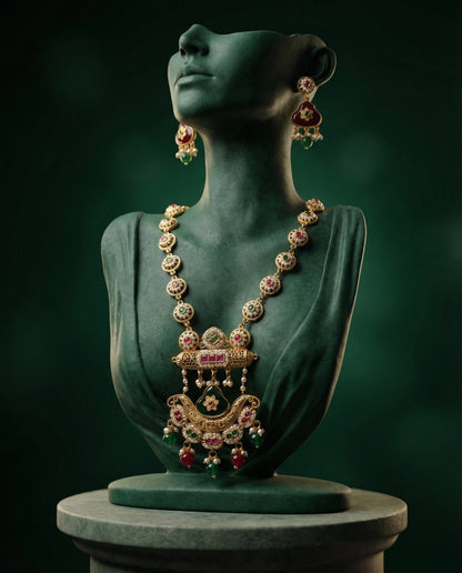 Bhramita Rajwada Necklace Set with Earring