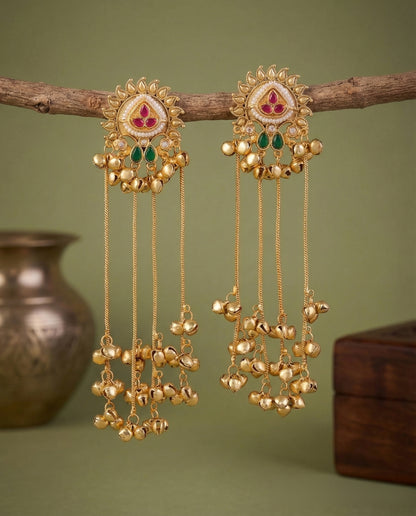 Ruby Green Aghosh Premium Kashmiri Brass Lookalike Earring