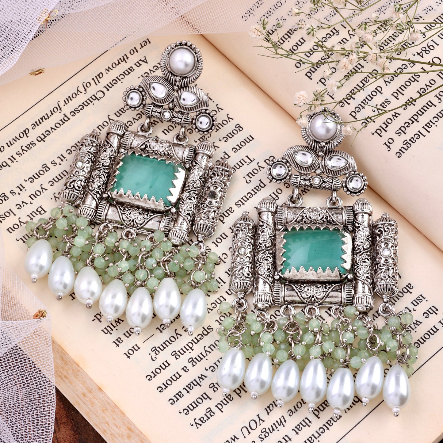 Mint Aadhik Boho Earring