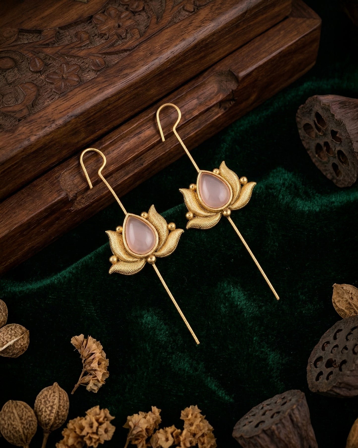 Blush Irisha Lotus Designer Ear-Cuff Earring