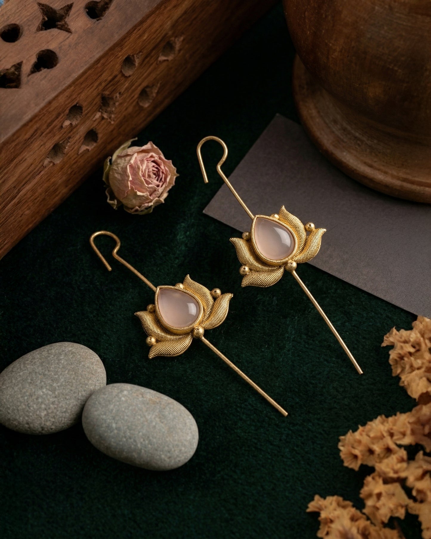 Blush Irisha Lotus Designer Ear-Cuff Earring