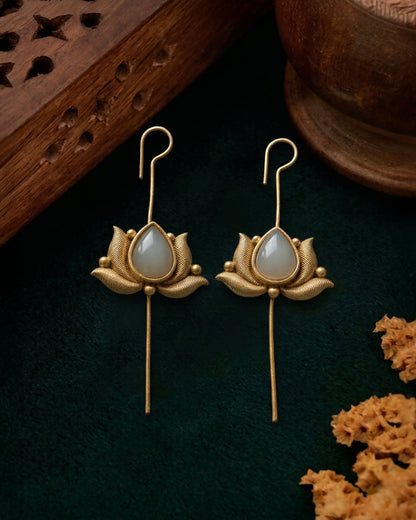 Ivory Irisha Lotus Designer Ear-Cuff Earring