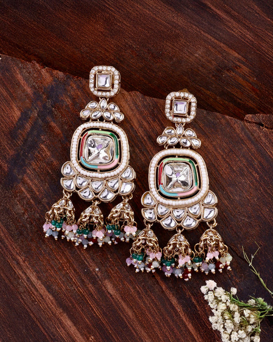 Multi Anay Designer Earring with Jhumki Detailing