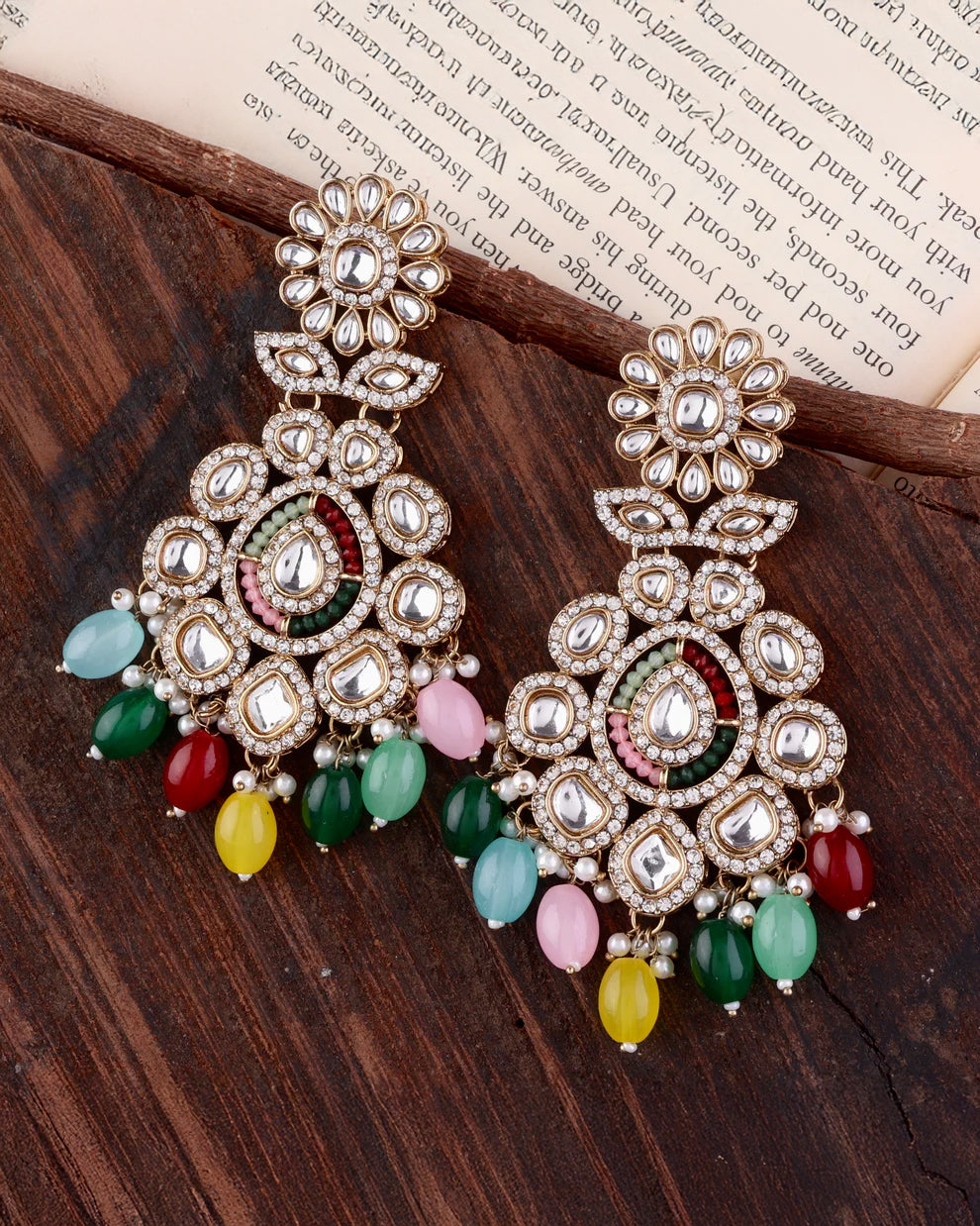 Multi Ivaan Designer Earring with Zircone Stone Detailing