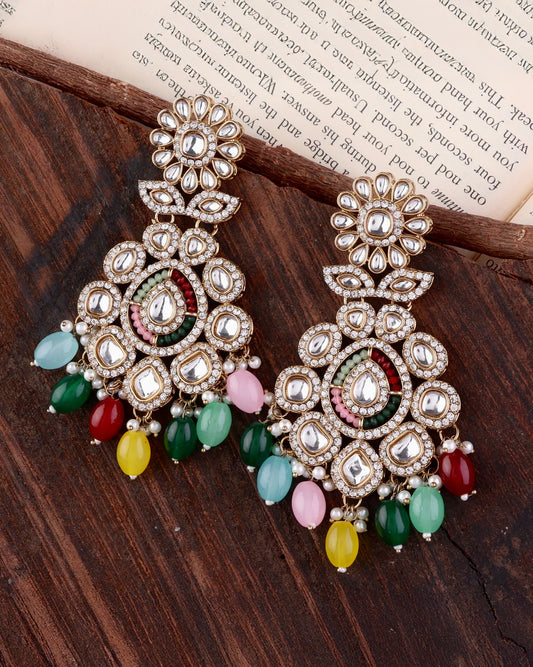 Multi Ivaan Designer Earring with Zircone Stone Detailing