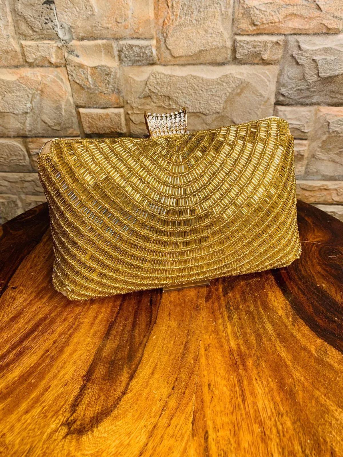 Golden Abena Classy Clutch