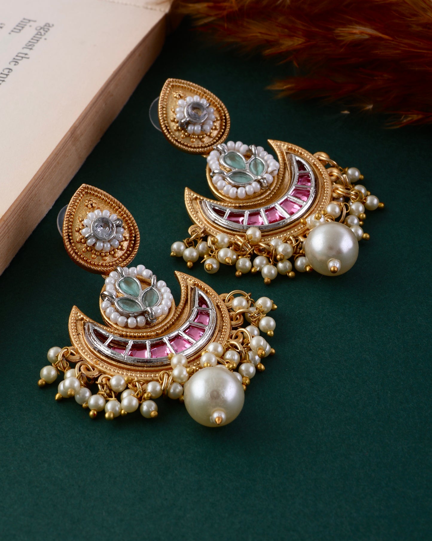 Varun Designer Earring Brass Lookalike