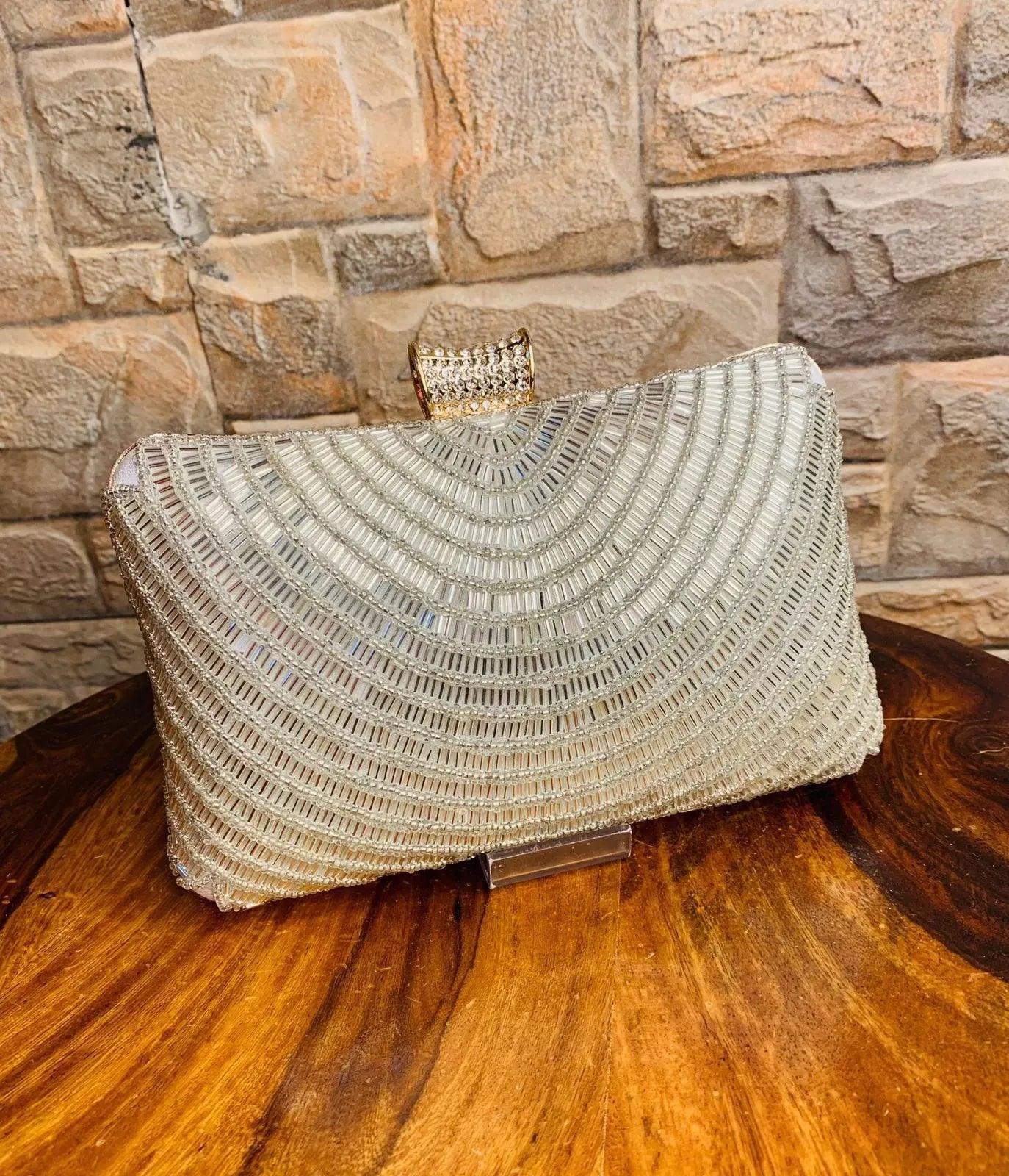 Silver Abena Classy Clutch