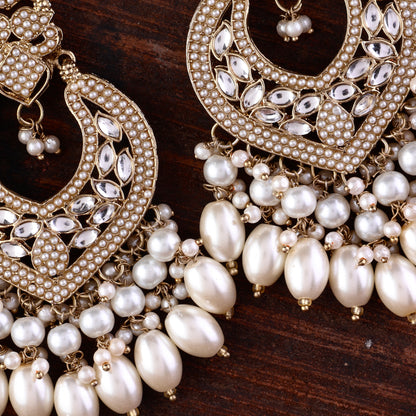 Pearl Prachi Designer Jadau Pakistani Chandbali