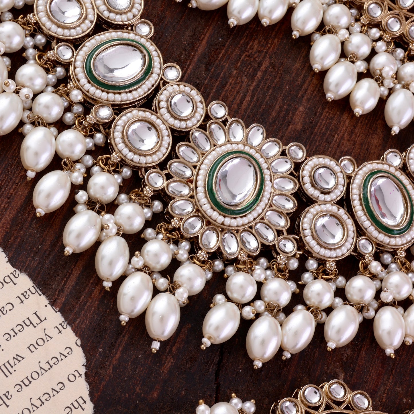 Pearl Gurkeerat Necklace Earring with Teeka