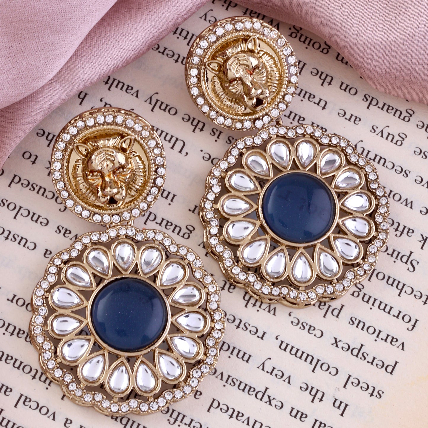 Blue Kysa Designer Earring