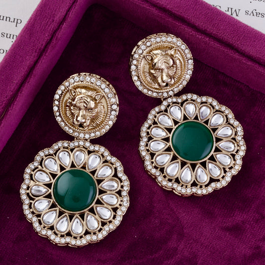 Emerald Kysa Bollywood Inspired Designer Earring