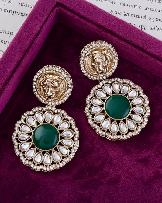 Emerald Kysa Bollywood Inspired Designer Earring
